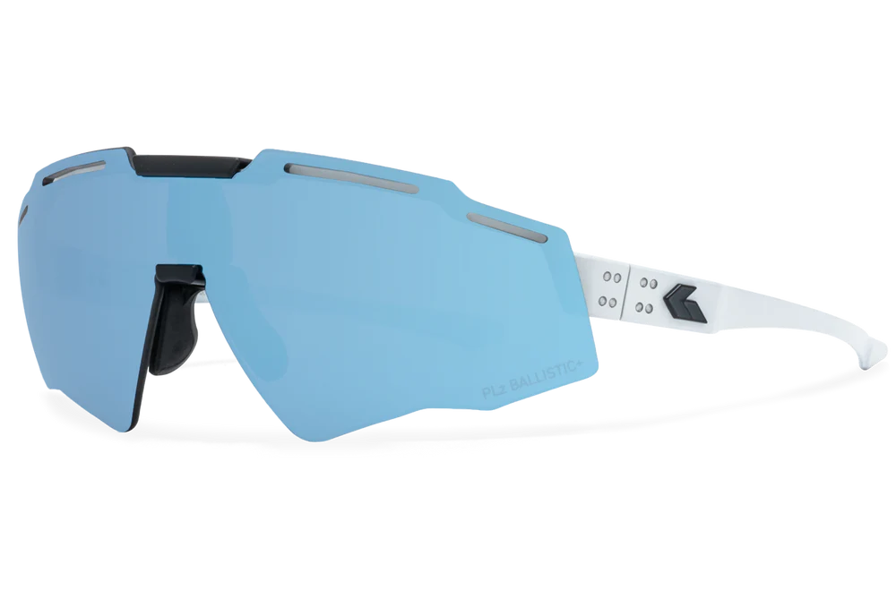 GATORZ Blastshield B2 Polarized Frost w/Black Logo ANSI Z87+ Smoke Polarized w/ Blue Mirror w/Anti-Fog