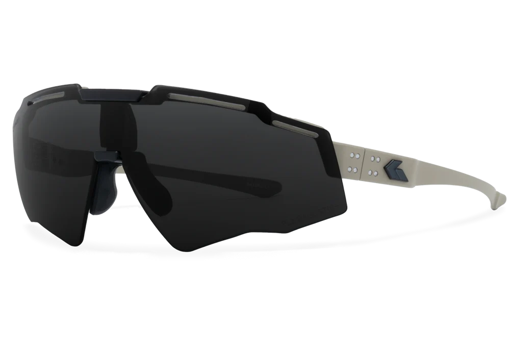 GATORZ Blastshield B2 Polarized Desert w/Black Logo ANSI Z87.1+ Smoke Polarized w/Anti-Fog