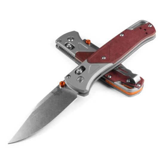 Benchmade Bugout® | Grey/Redstone Aluminum & Richlite