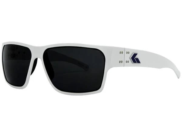 GATORZ DELTA - WHITE CERAKOTE W/ BLUE LOGO - SMOKED LENS - SALE