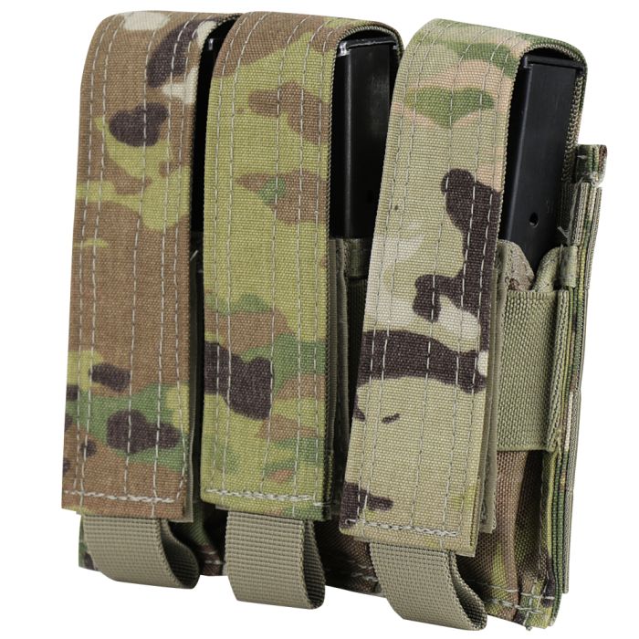 TRIPLE PISTOL MAG POUCH WITH SCORPION OCP