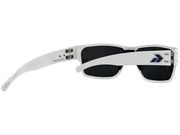 GATORZ DELTA - WHITE CERAKOTE W/ FLAG LOGO - SMOKED LENS