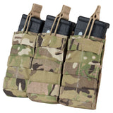 TRIPLE M4/M16 OPEN TOP MAG POUCH WITH MULTICAM