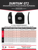 ShotStop Ballistic Body Armor: Duritium GT2 Multi-Curve