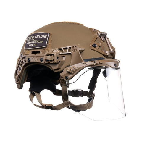 TEAM WENDY EXFIL FACE SHIELD: COYOTE BROWN - SIZE 2 XL - RAIL 3.0 COMPATIBLE ONLY