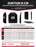 ShotStop Ballistic Body Armor: Duritium III ICW Multi Curve