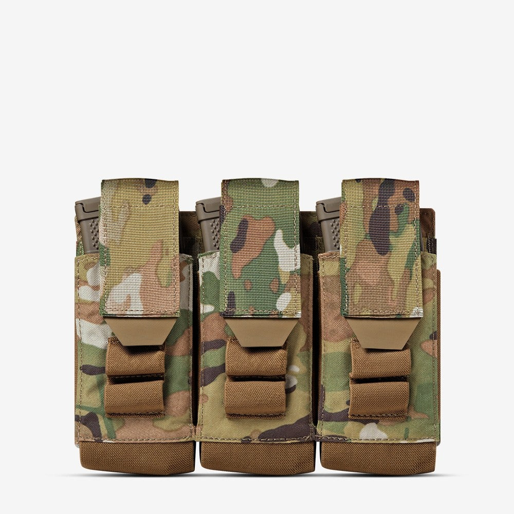 Carrier: Triple Multi-Caliber Rifle Magazine Pouch - Color: Black