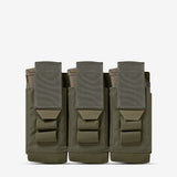 Carrier: Triple Multi-Caliber Rifle Magazine Pouch - Color: Black