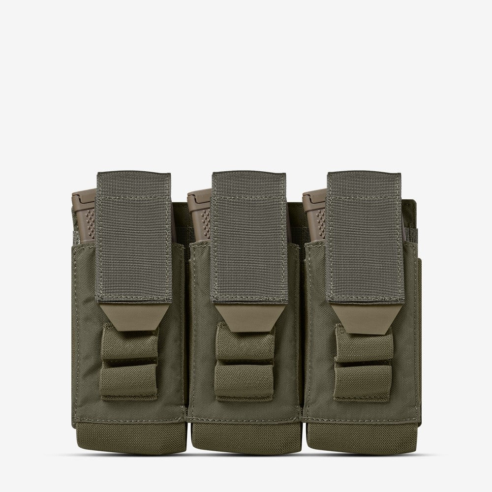 Carrier: Triple Multi-Caliber Rifle Magazine Pouch - Color: Ranger